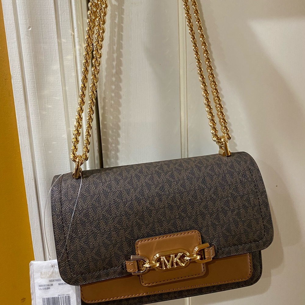 Michael Kors Brown and Tan Shoulder Bag